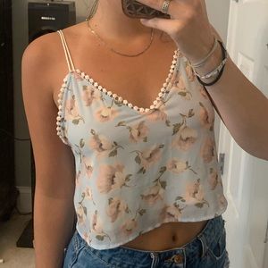 Floral tank crop top